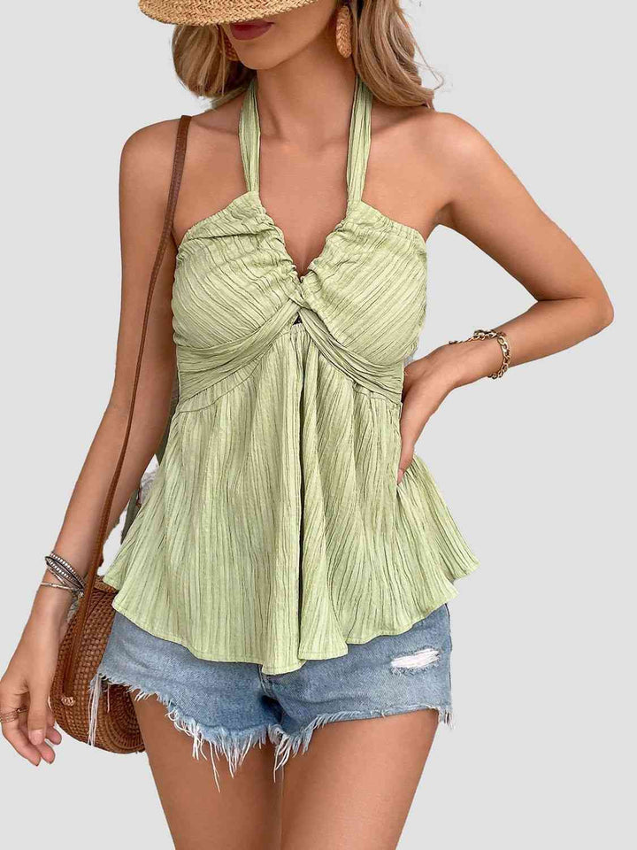 Halter Neck Sleeveless Tank Top | 1mrk.com