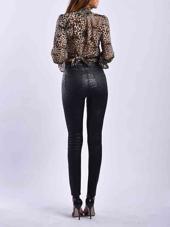 Full Size Buttoned Long Pants | 1mrk.com