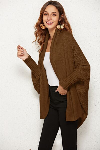 Open Front Batwing Sleeve Cardigan |1mrk.com