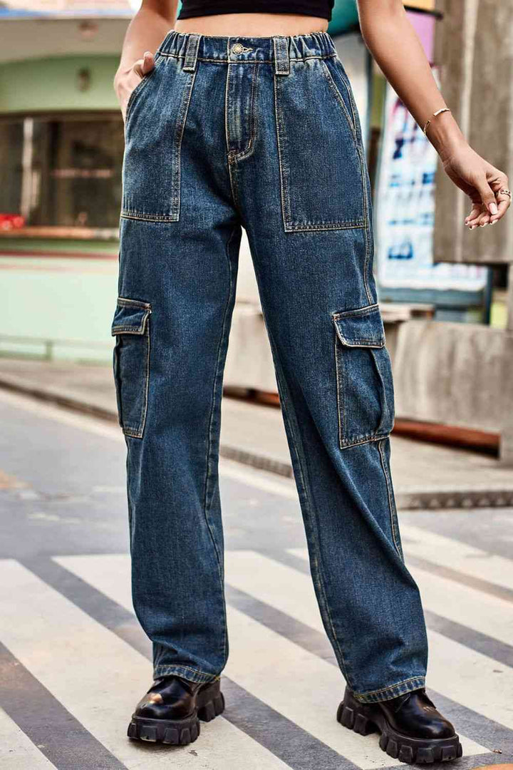 Baeful Long Straight Leg Jeans with Pockets | 1mrk.com