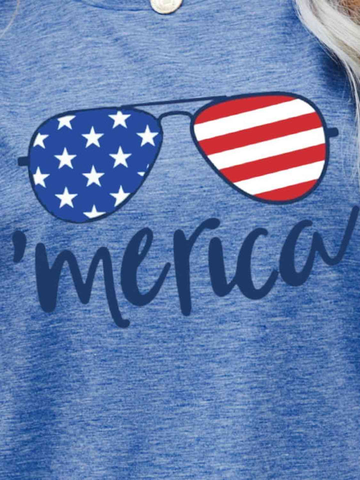 US Flag Glasses Graphic Tee | 1mrk.com