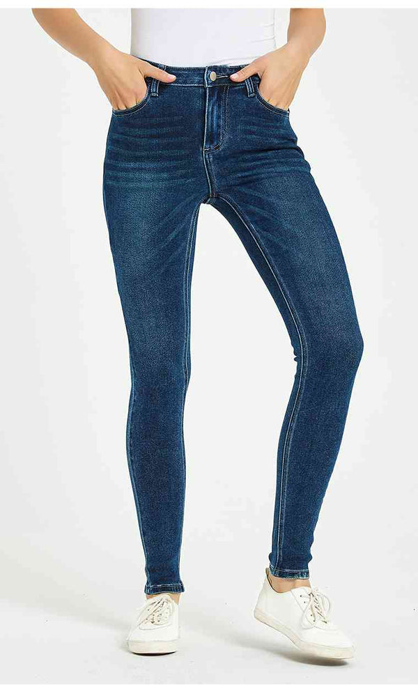 Full Size Mid-Rise Waist Skinny Jeans | 1mrk.com