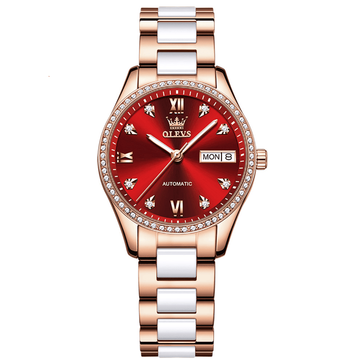 OLEVS 6637 Watch Rose Gold Automatic Ladies  Mechanical OLEVS