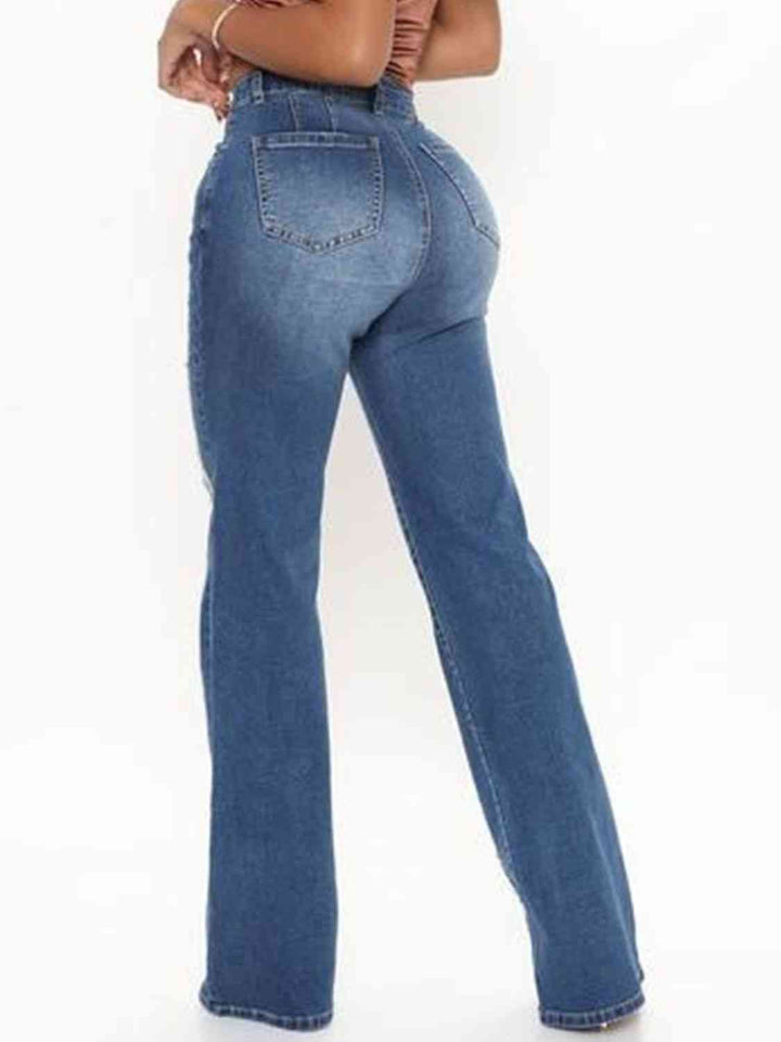 Raw Hem High Waist Jeans | 1mrk.com