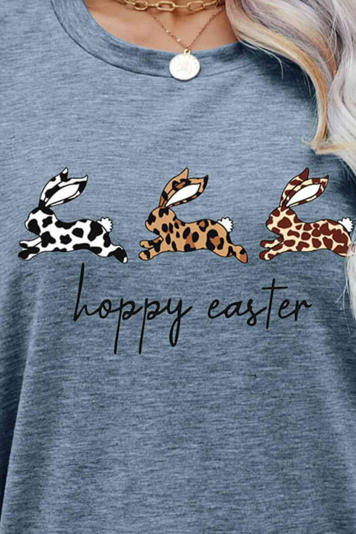 HOPPY EASTER Bunny Graphic Tee Shirt | 1mrk.com