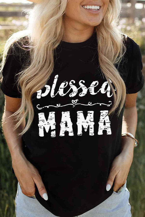 BLESSED MAMA Graphic Tee | 1mrk.com