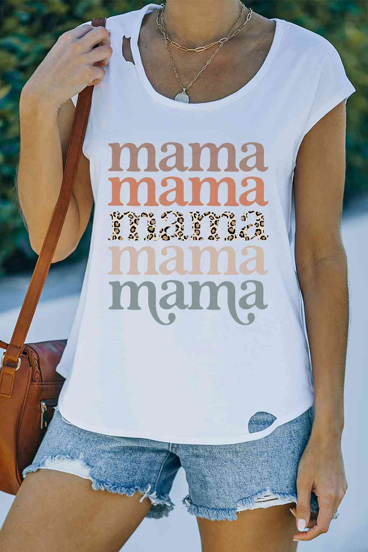 MAMA Graphic Cutout Tee | 1mrk.com