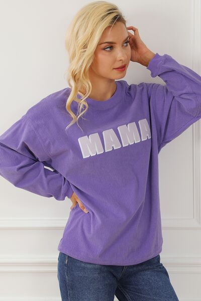 MAMA Round Neck Drop Shoulder Sweatshirt |1mrk.com