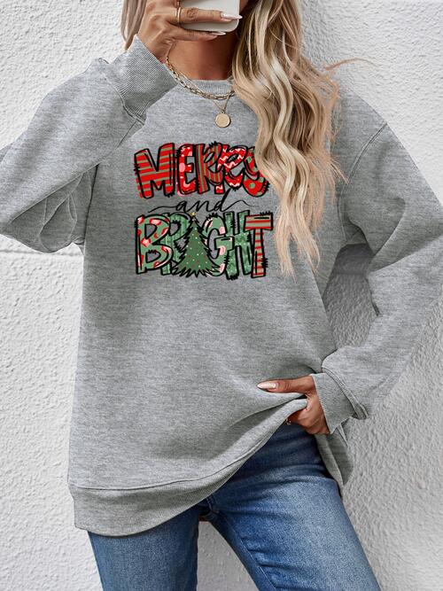 MERRY AND BRIGHT Long Sleeve Sweatshirt |1mrk.com