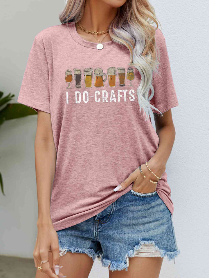 I DO CRAFTS Round Neck T-Shirt | 1mrk.com