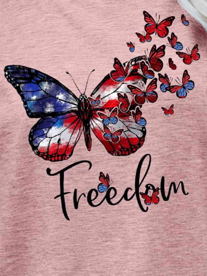 FREEDOM Butterfly Graphic Short Sleeve Tee | 1mrk.com