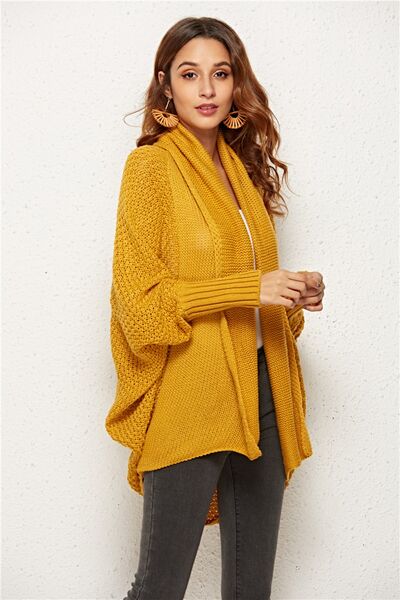 Open Front Batwing Sleeve Cardigan |1mrk.com