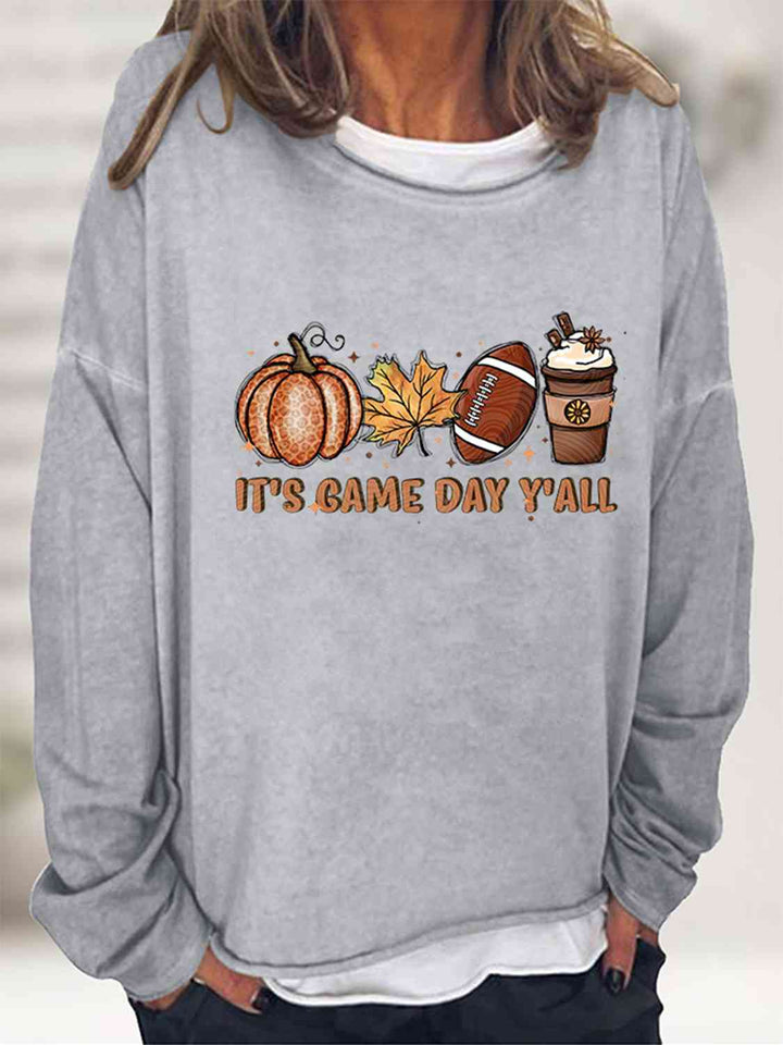 Full Size IT'S GAME DAY Y'ALL Graphic Sweatshirt |1mrk.com