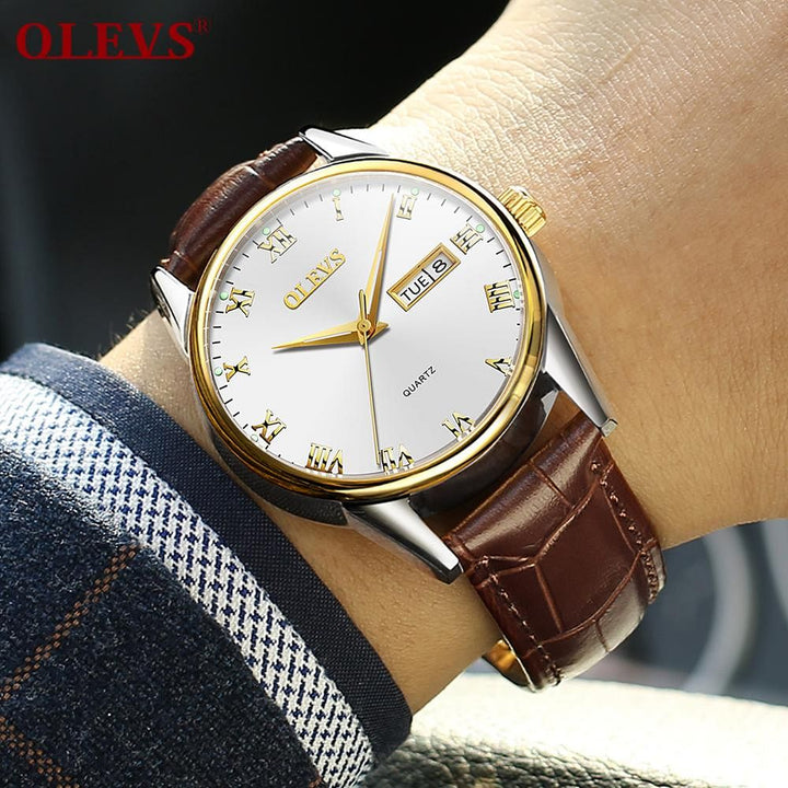 OLEVS 5568 Fashion Casual Quartz Watch Unisex Watch Water Resistant OLEVS