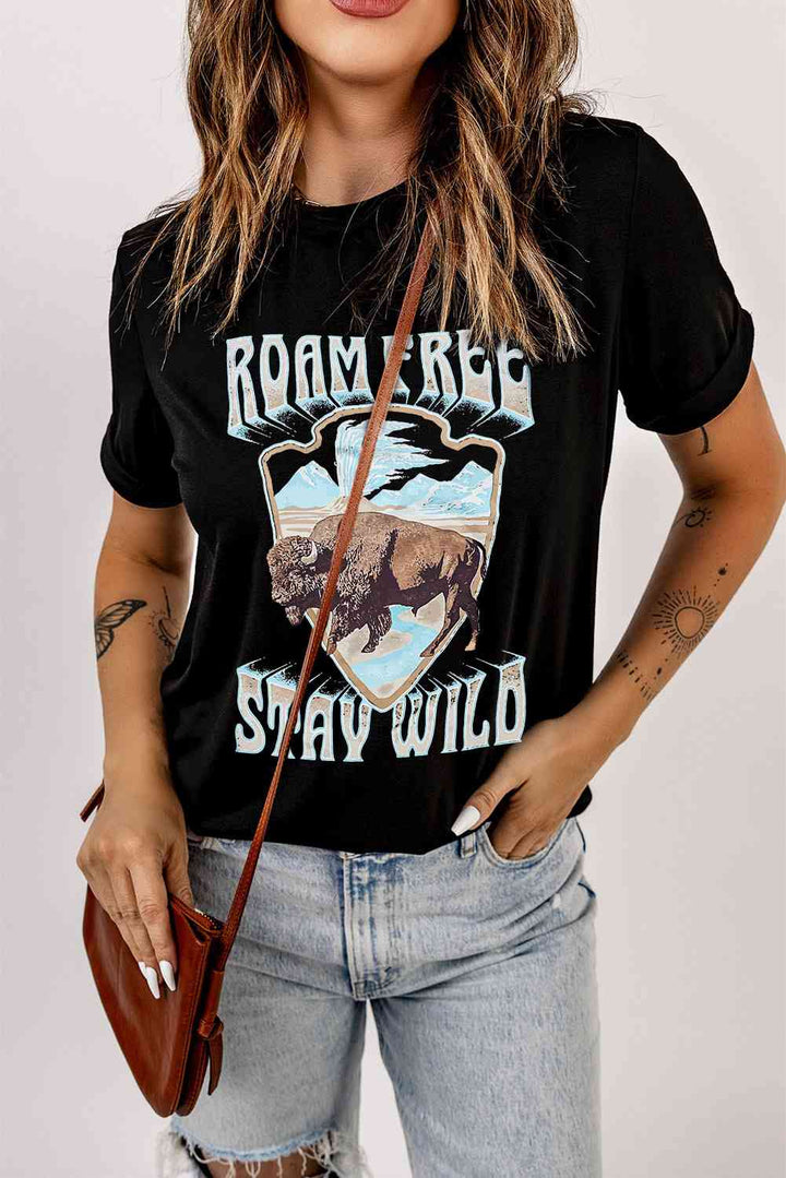 ROAM FREE STAY WILD Graphic Tee | 1mrk.com