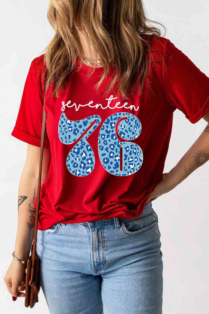 SEVENTEEN 76 Graphic Cuffed Sleeve Tee | 1mrk.com