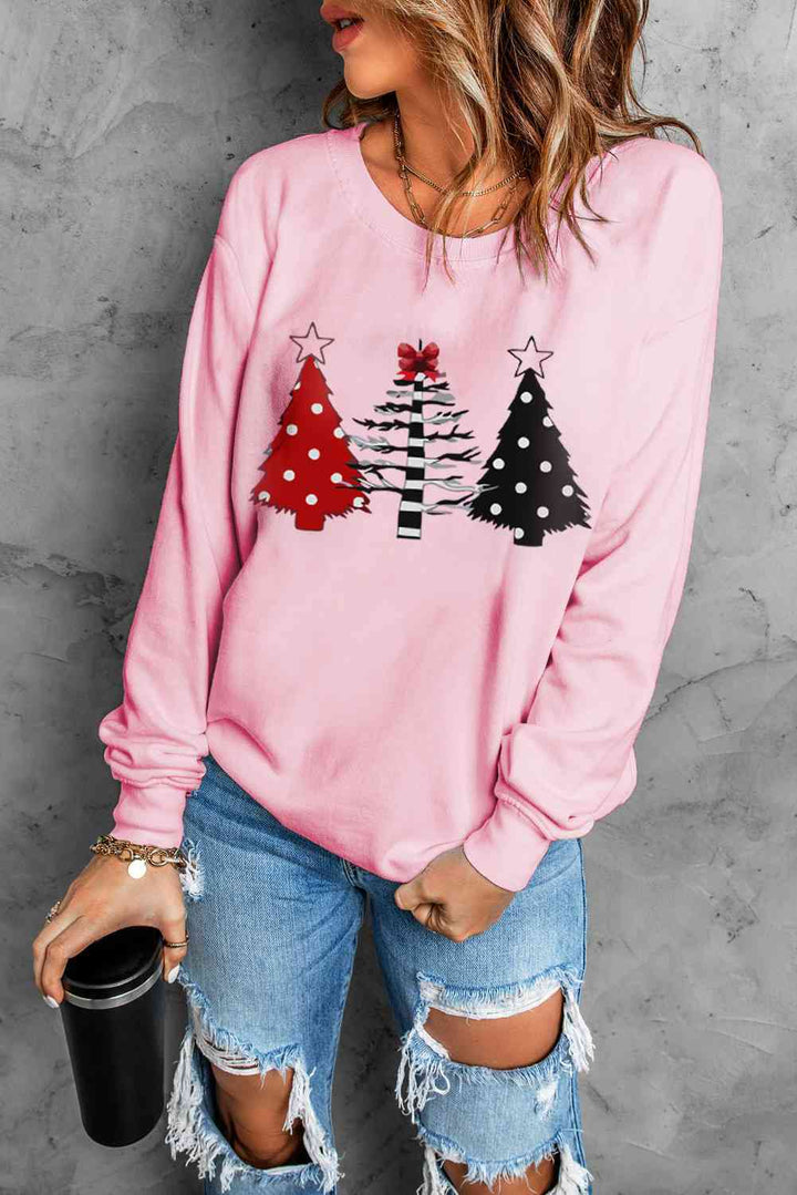 Christmas Tree Graphic Sweatshirt |1mrk.com