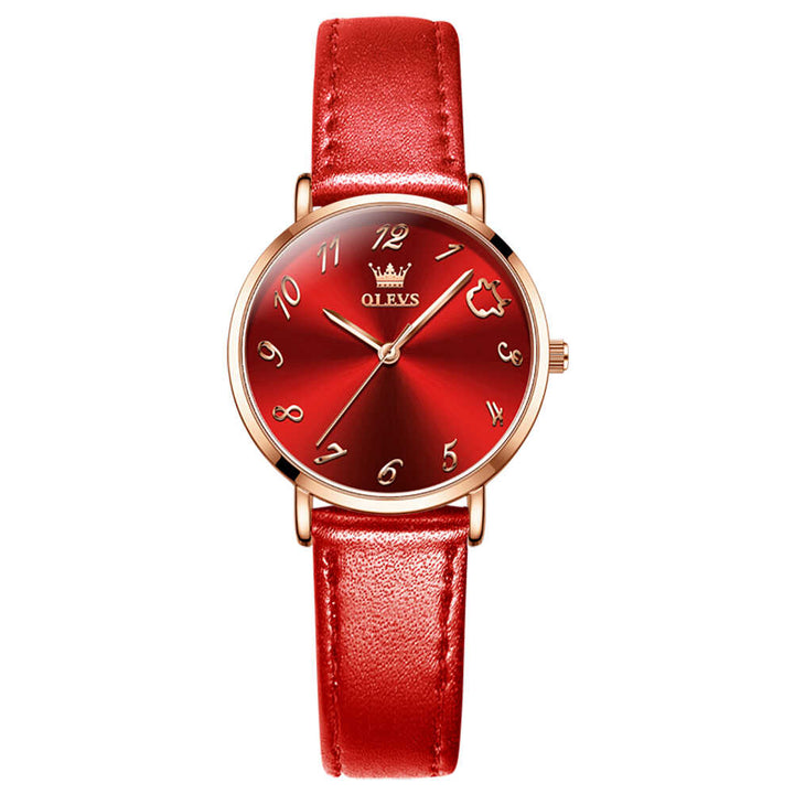 OLEVS 5870 WATCHES Girl gifts Rose Gold Beautiful Luxurious Big Face | 1mrk.com
