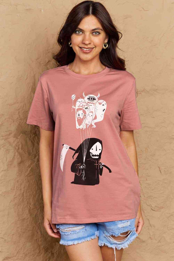 Simply Love Full Size Death Graphic T-Shirt | 1mrk.com