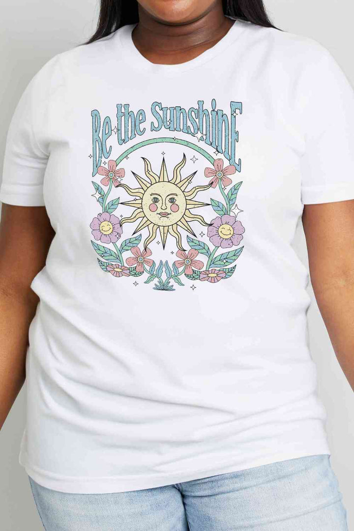 Simply Love Simply Love Full Size BE THE SUNSHINE Graphic Cotton Tee | 1mrk.com