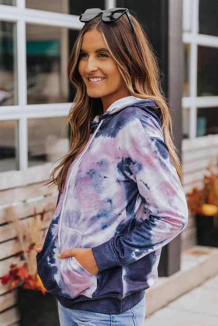 Tie-Dye Dropped Shoulder Hoodie | 1mrk.com