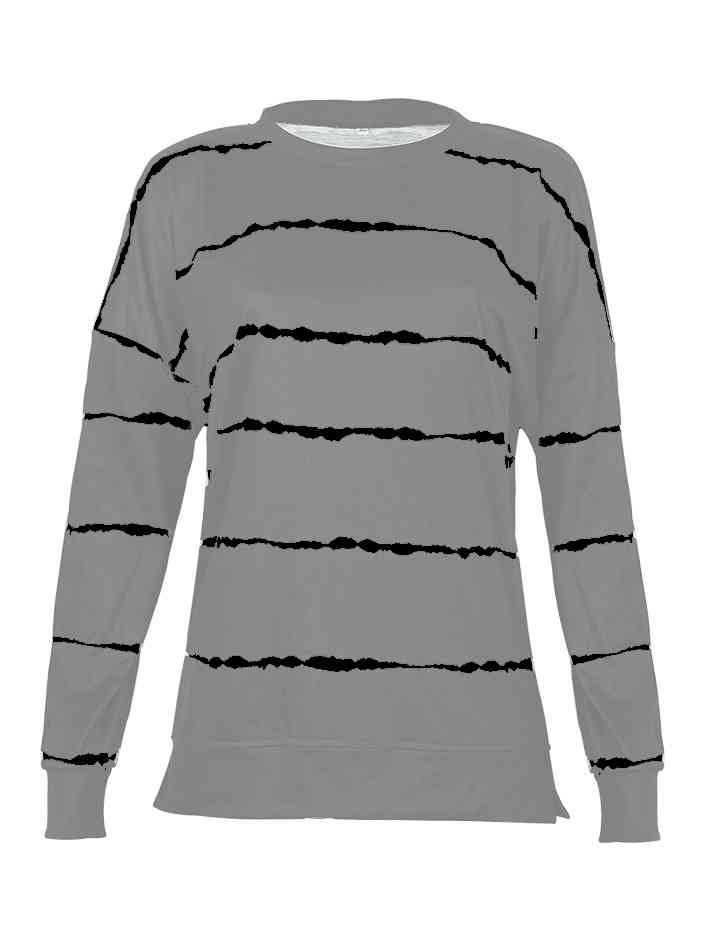 Striped Round Neck T-Shirt |1mrk.com