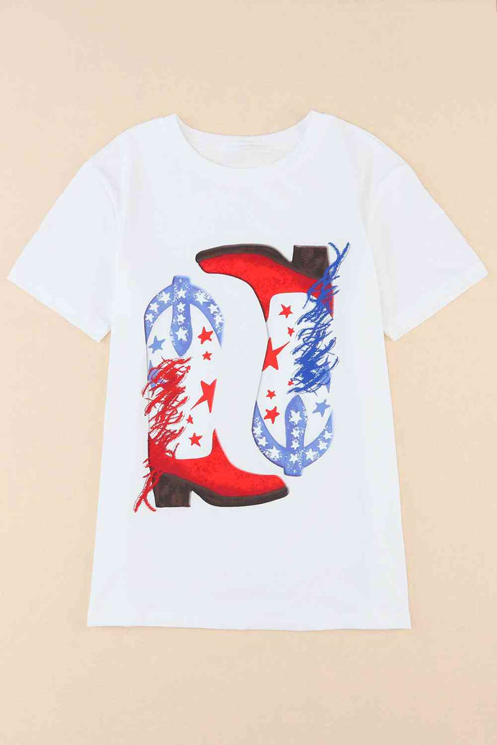 Star Cowboy Boots Graphic Tee | 1mrk.com