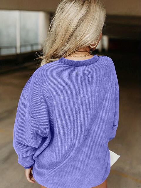 Full Size HOWDY Graphic Round Neck Sweatshirt |1mrk.com