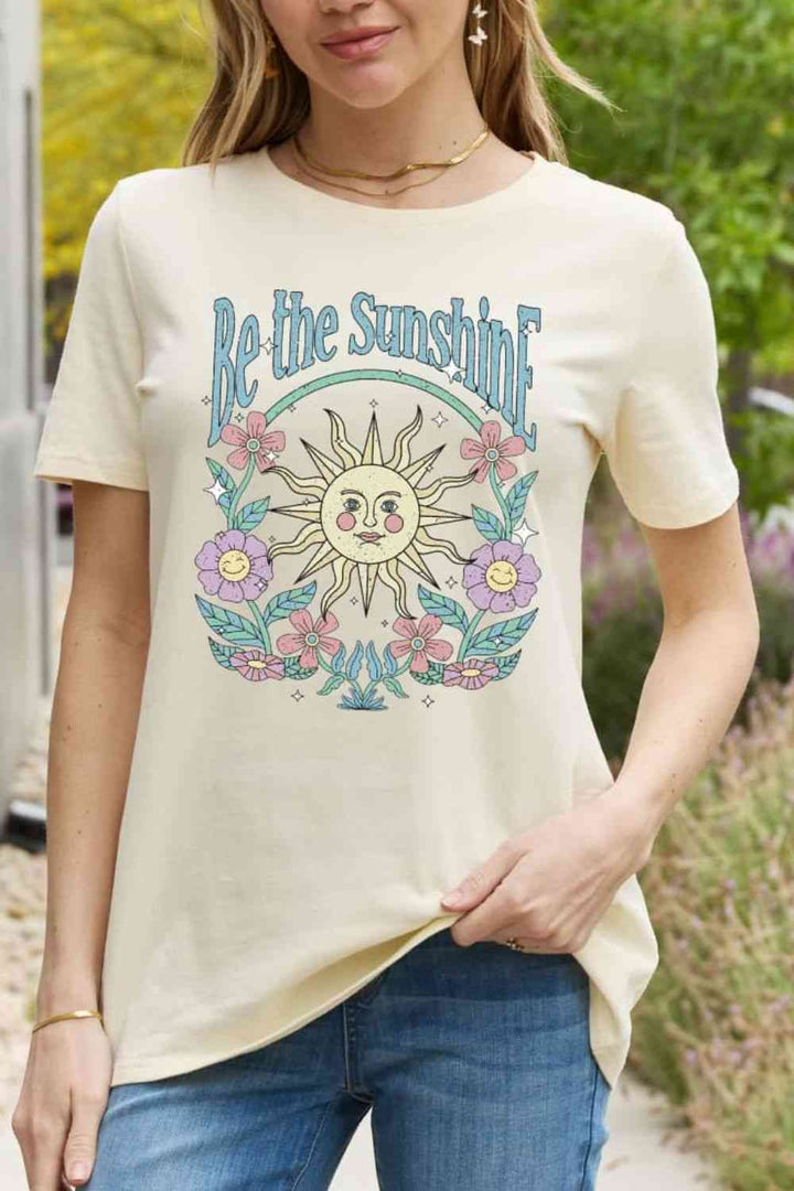 Simply Love Simply Love Full Size BE THE SUNSHINE Graphic Cotton Tee | 1mrk.com