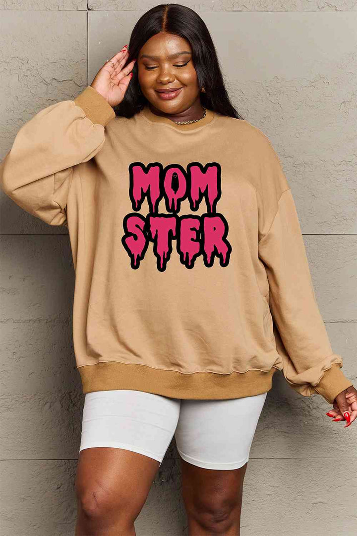 Simply Love Full Size MOM STER Graphic Sweatshirt |1mrk.com