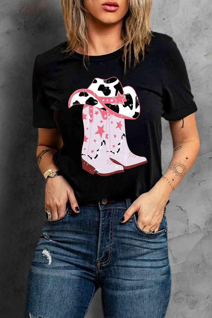 Cowboy Hat and Boots Graphic Tee | 1mrk.com