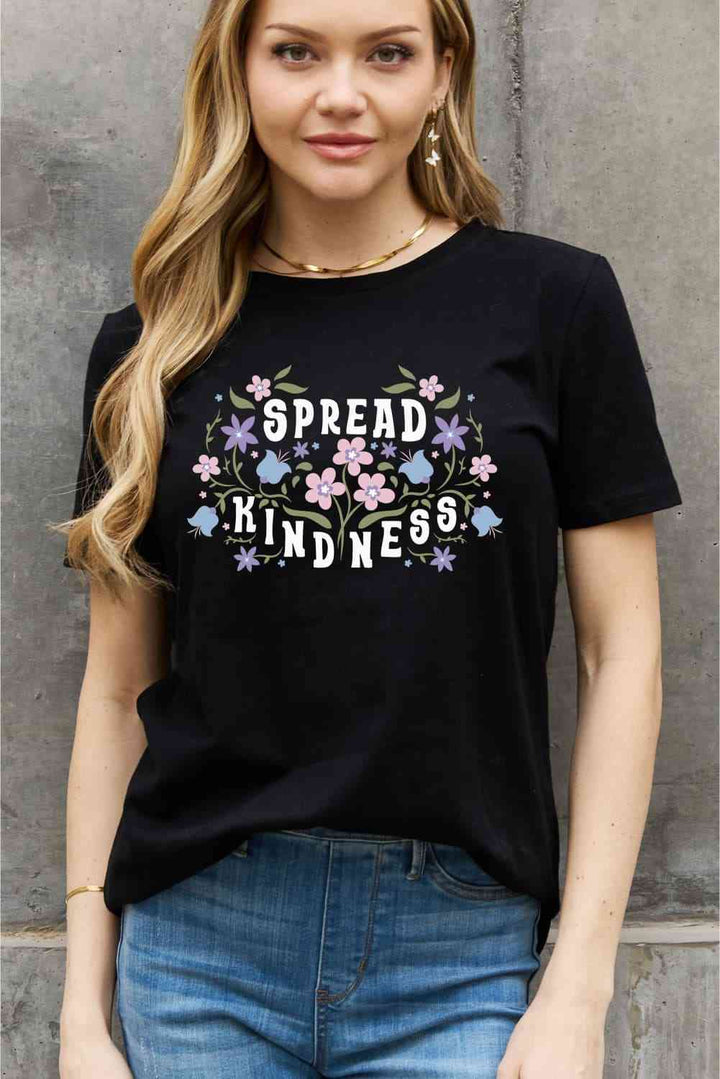 Simply Love Full Size SPREAD KINDNESS Graphic Cotton Tee | 1mrk.com