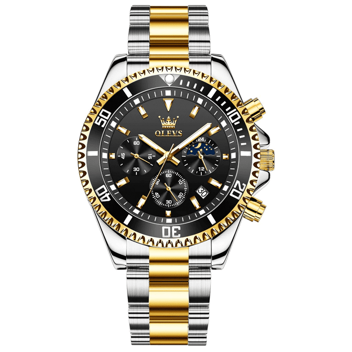 OLEVS 2870 watches Wrist Analogue Luxury Crescent Steel OLEVS