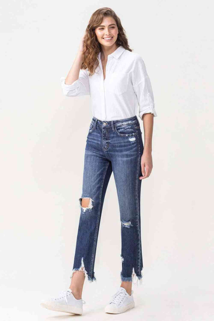 Lovervet Jackie Full Size High Rise Crop Straight Leg Jeans | 1mrk.com