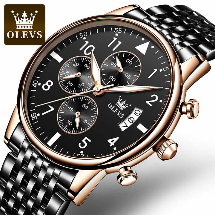 OLEVS 2869 Men Watch Brand Classic Quartz Wrist Water Resistant OLEVS