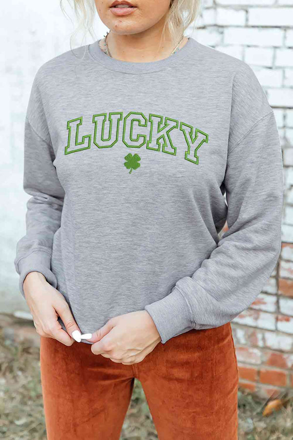 LUCKY Dropped Shoulder Sweatshirt |1mrk.com