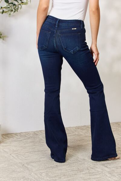 Kancan Full Size Mid Rise Flare Jeans | 1mrk.com