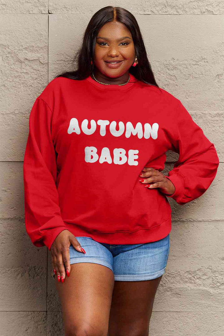 Simply Love Full Size AUTUMN BABE Graphic Sweatshirt |1mrk.com