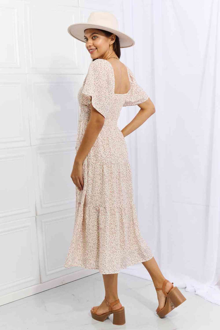 HEYSON Let It Grow Full Size Floral Tiered Ruffle Midi Dress | 1mrk.com