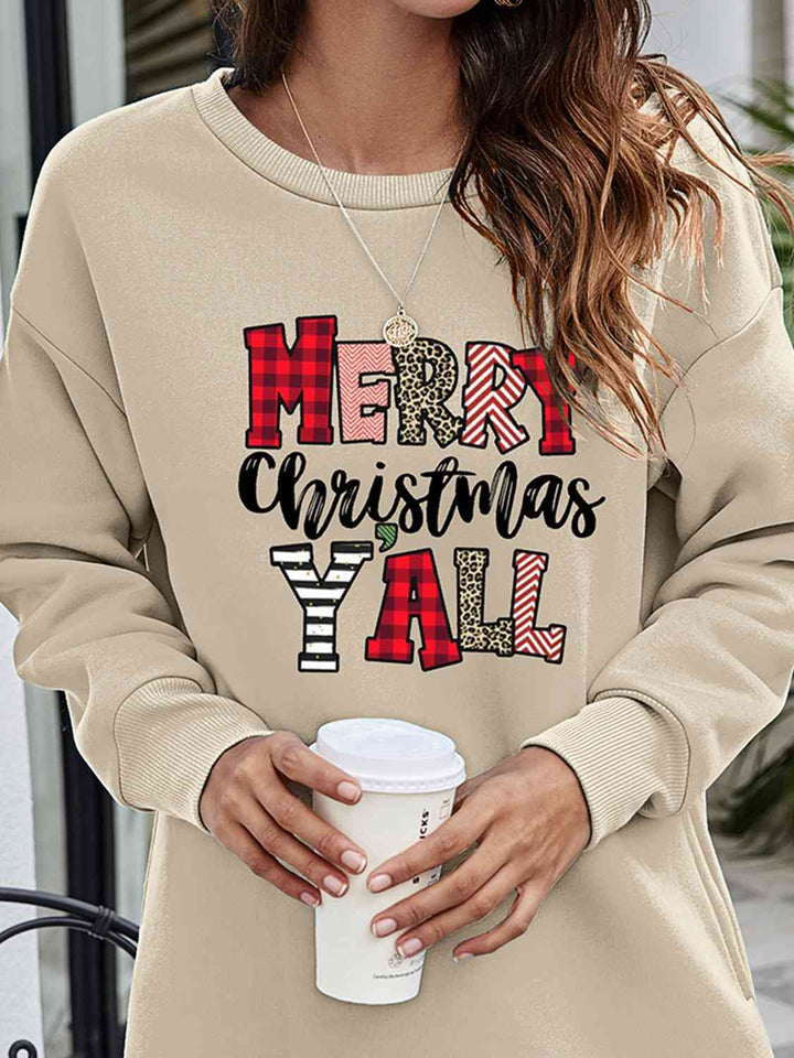 MERRY CHRISTMAS Y'ALL Graphic Sweatshirt |1mrk.com