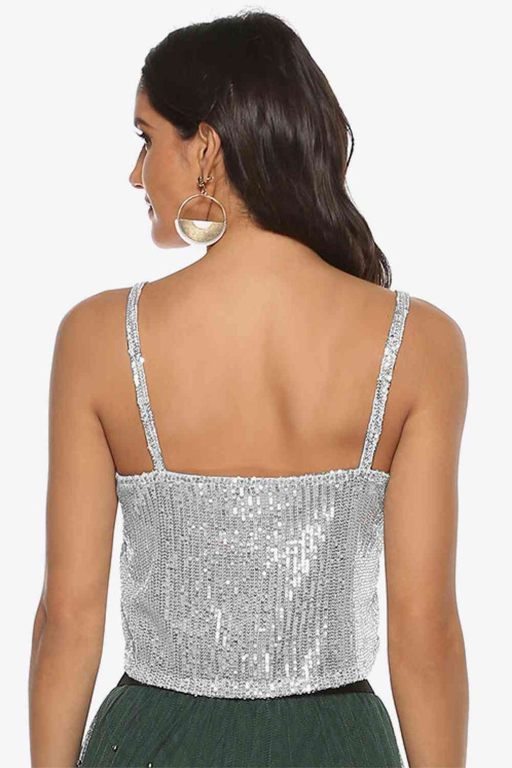 Sequin Cropped Cami | 1mrk.com