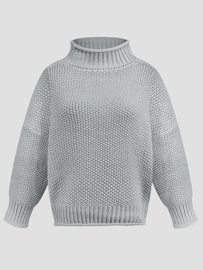 Turtleneck Long Sleeve Sweater | Trendsi