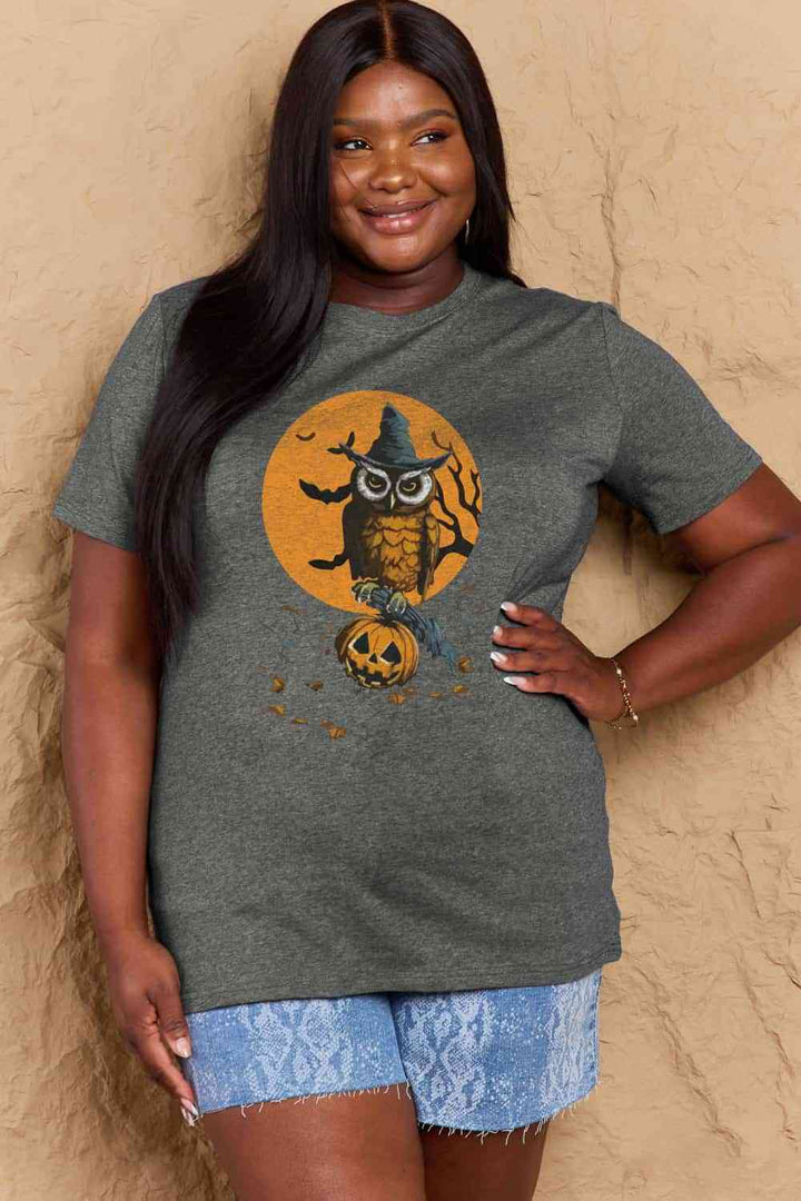 Simply Love Full Size Holloween Theme Graphic Cotton T-Shirt | 1mrk.com