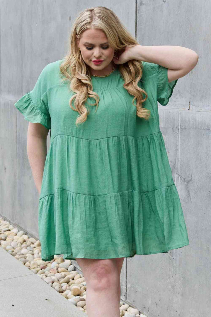 HEYSON Sweet As Can Be Full Size Textured Woven Babydoll Dress | 1mrk.com