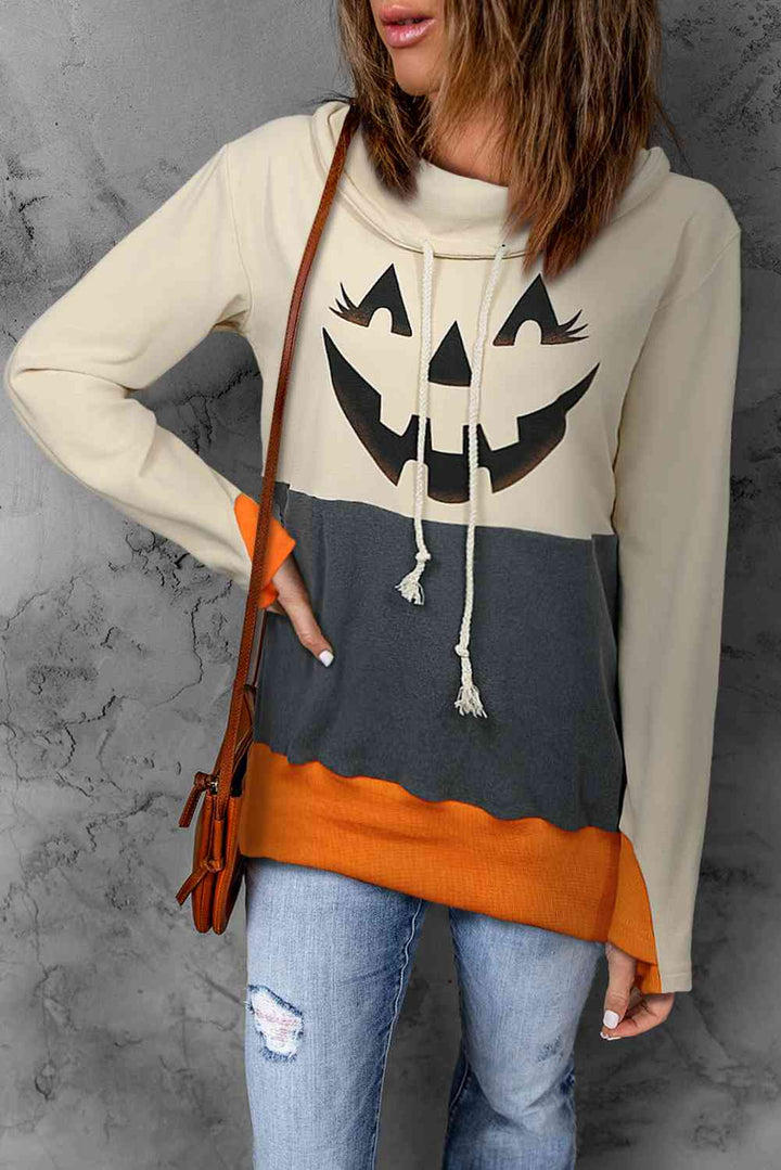 Long Sleeve Jack-O'-Lantern Graphic Sweatshirt |1mrk.com