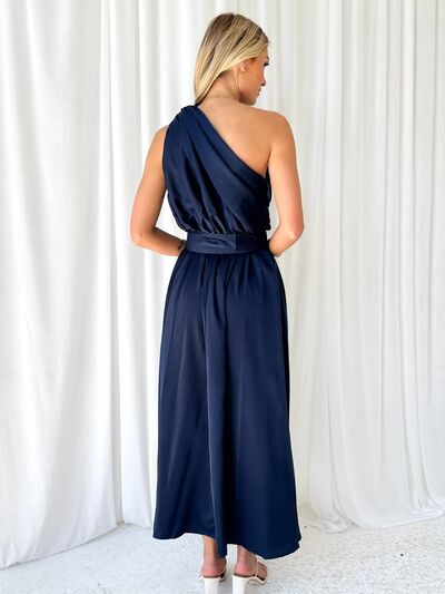 Ruched One Shoulder Dress |1mrk.com