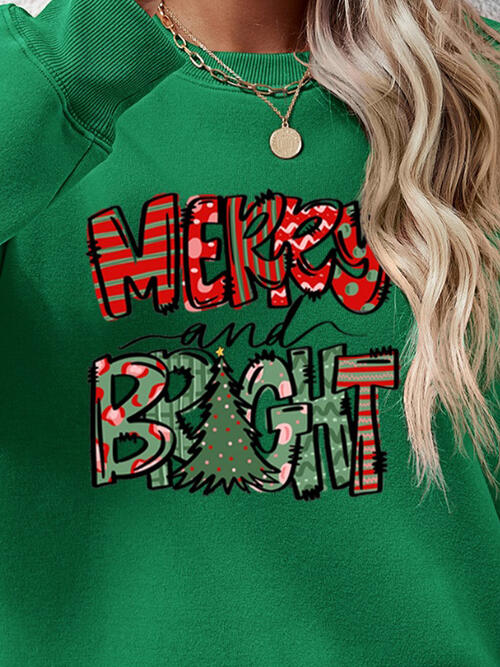 MERRY AND BRIGHT Long Sleeve Sweatshirt |1mrk.com