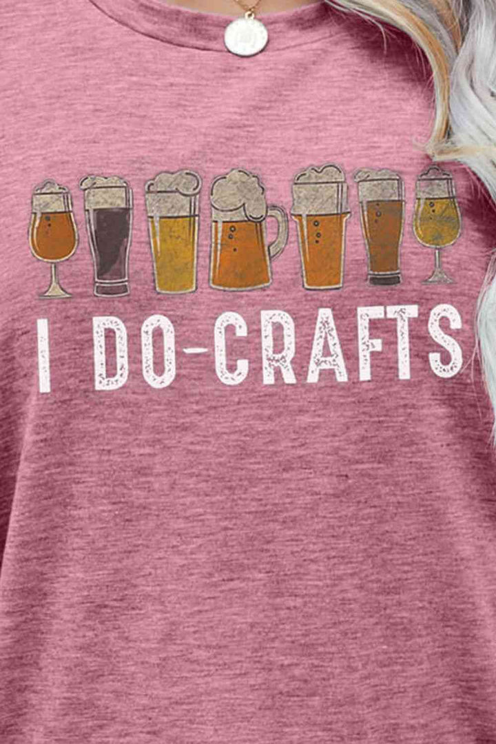 I DO CRAFTS Round Neck T-Shirt | 1mrk.com