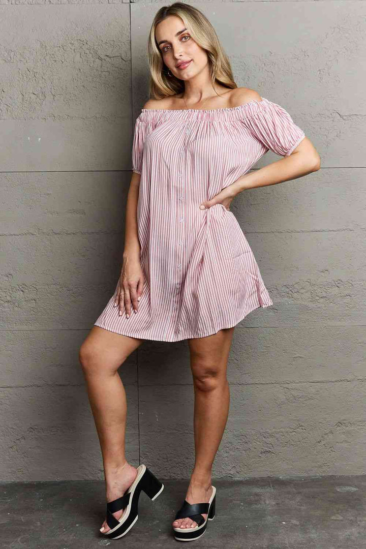 Ninexis Show Compassion Off The Shoulder Mini Dress | 1mrk.com