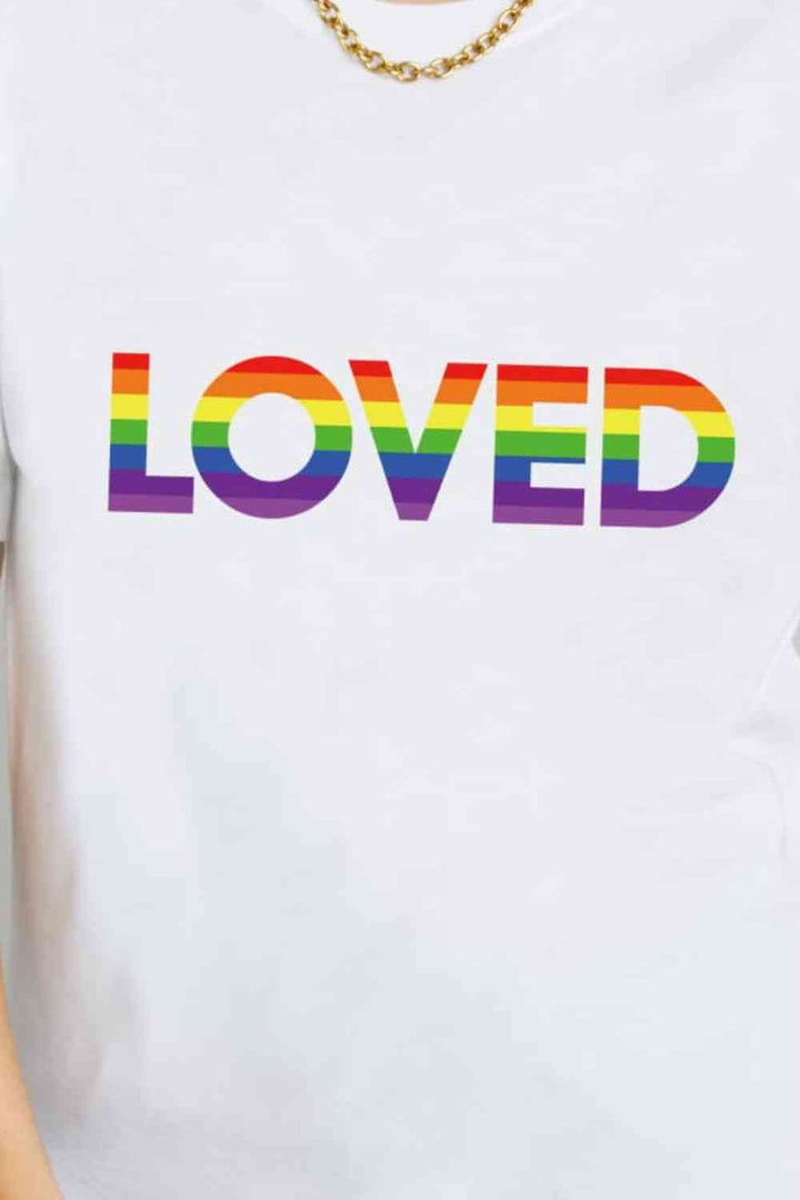 Simply Love LOVED Graphic Cotton T-Shirt | 1mrk.com
